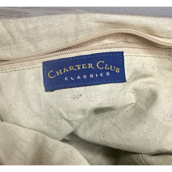 Woven Straw Purse With Bamboo Handles And Attached Coin Purse Charter Club - Picture 4 of 9